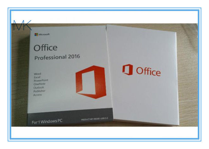 Genuine Microsoft Office Professional 2016 Product Key 32 Bit / 64 Bit USB Flash Driver COA