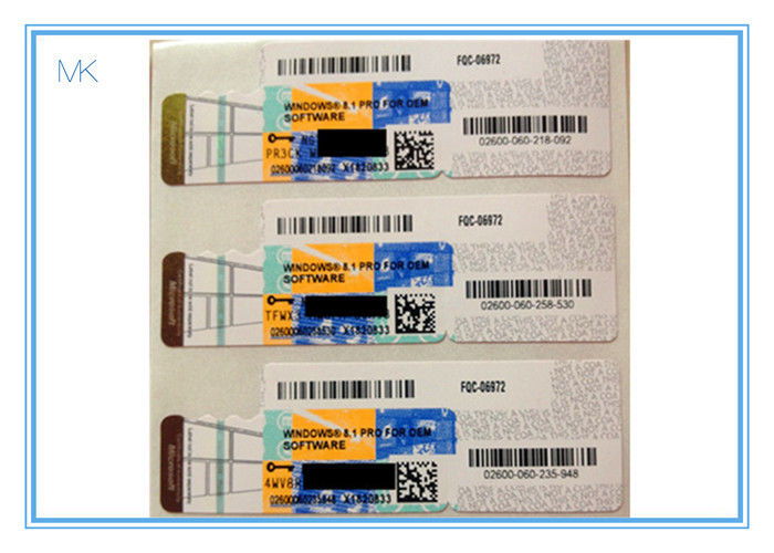 Genuine OEM Software Windows 8 Pro Product Key Sticker Windows License Sticker
