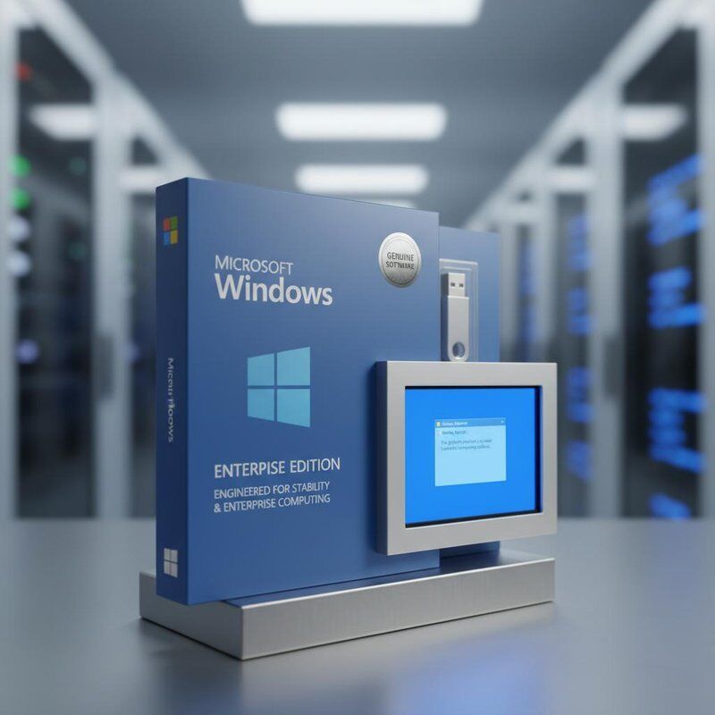 एंटरप्राइजेज के लिए स्थिर और कंप्यूटिंग प्लेटफ़ॉर्म प्रदान करने के लिए डिज़ाइन किया गया स्टॉक माइक्रोसॉफ्ट विंडोज सॉफ़्टवेयर जिसमें नोटपैड डिफ़ॉल्ट टेक्स्ट एडिटर शामिल है